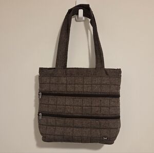 Lug Brown Taxi Quilted Tote Bag